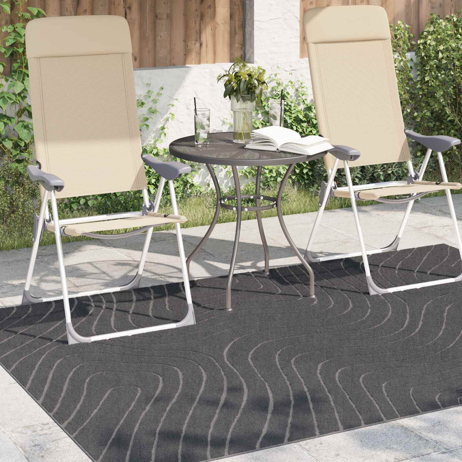 Tepisi za područja PALMERAS Antracit 200 x 140 cm Poliester