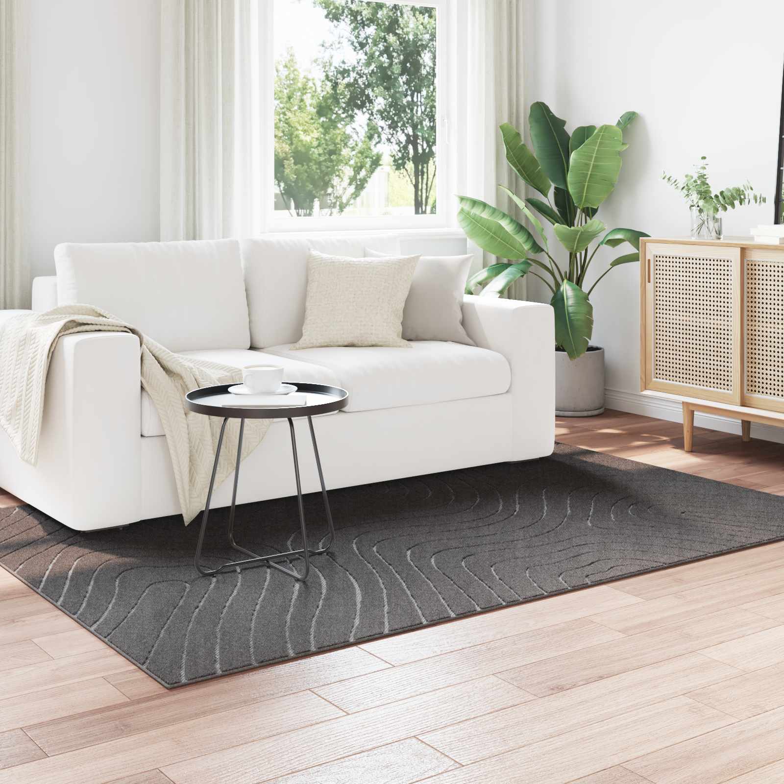 Tepisi za područja PALMERAS Antracit 230 x 160 cm Poliester