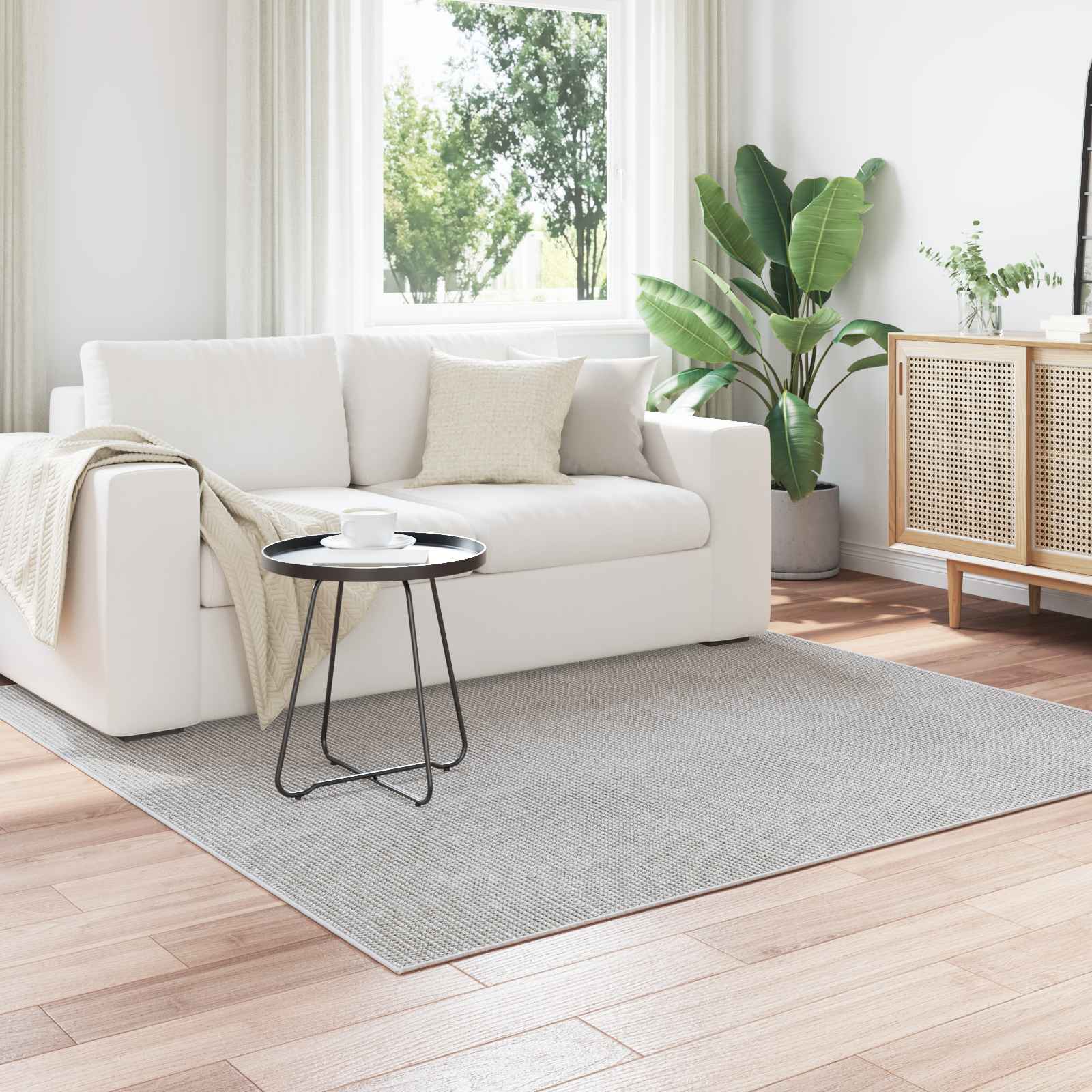 Tepisi za područja Četvrtasti LUGO Krema 120 x 120 cm Poliester