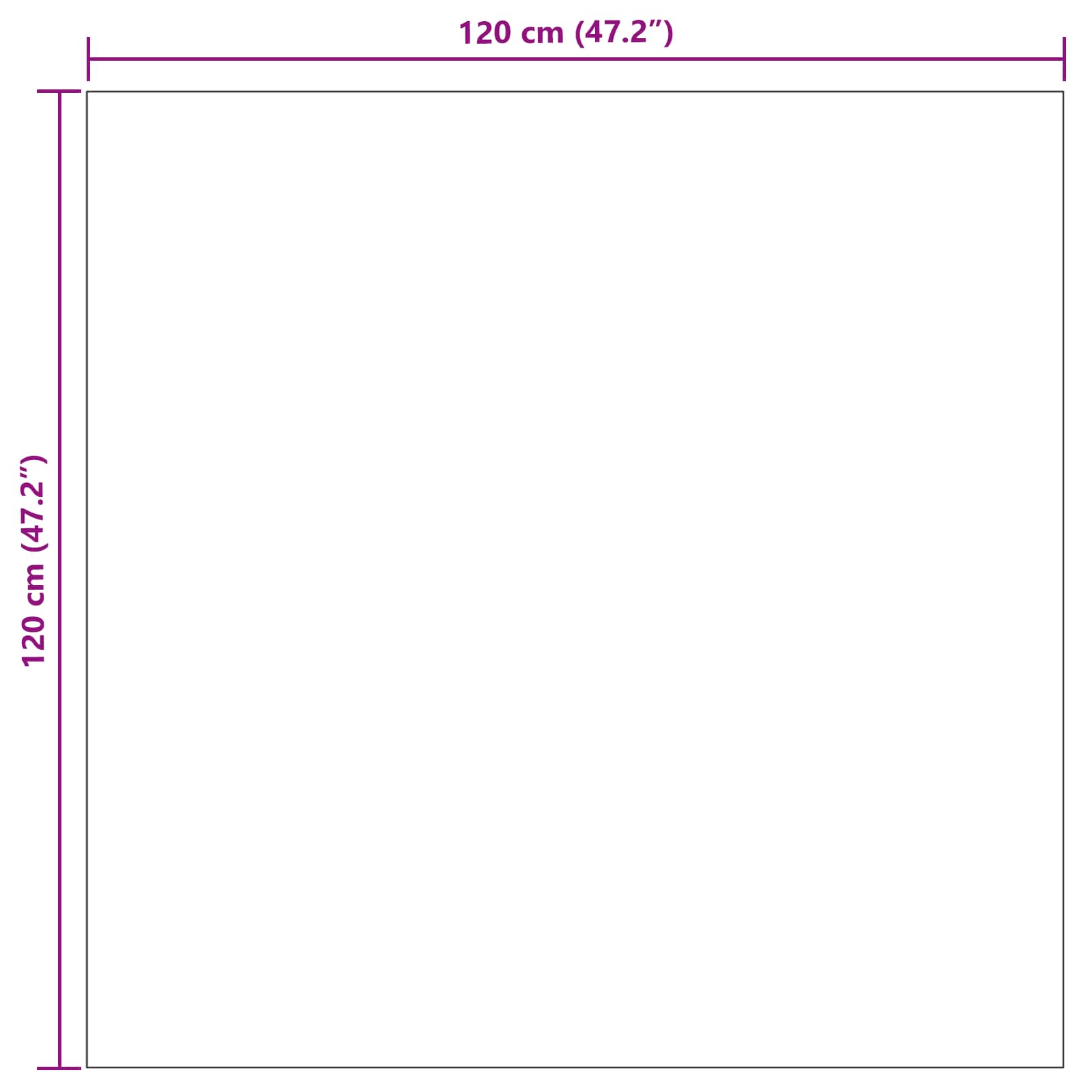 Tepisi za područja Četvrtasti LUGO Krema 120 x 120 cm Poliester