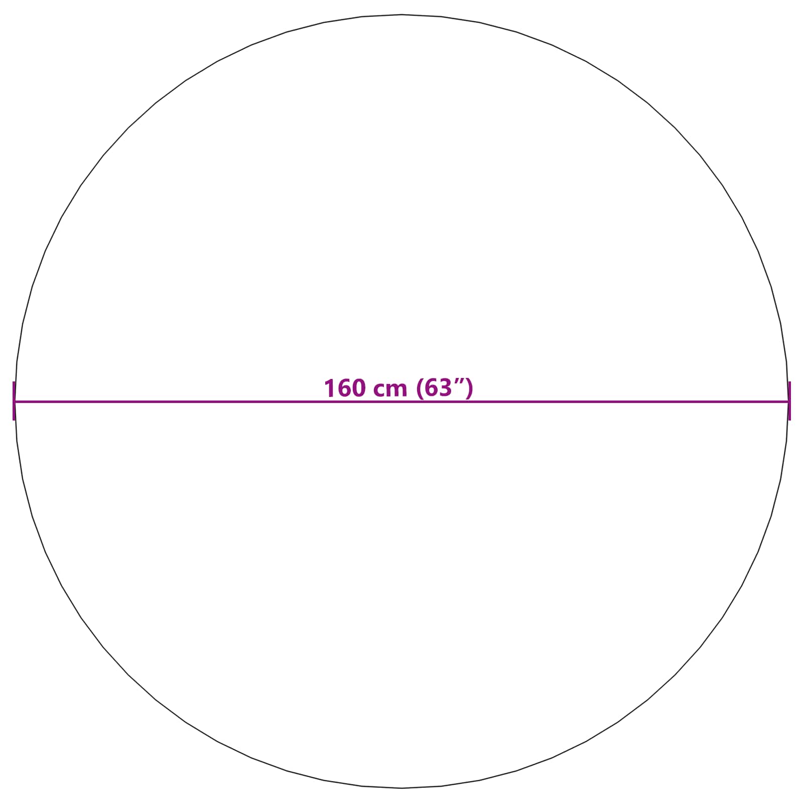 Tepisi za područja Kružni LUGO Sivo-smeđa Ø 160 CM Poliester