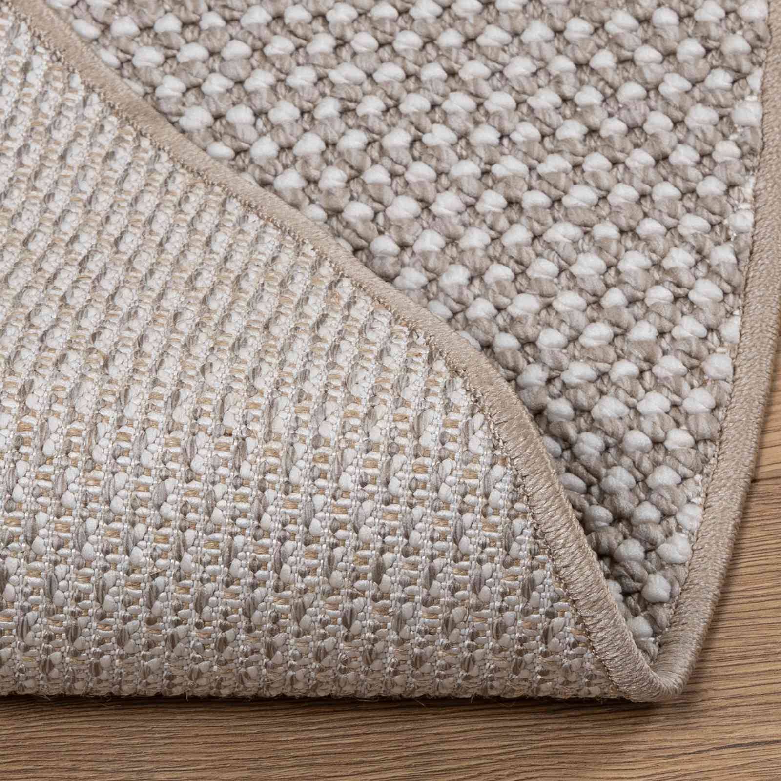 Tepisi za područja Kružni LUGO Krem i Taupe Ø 120 CM Poliester