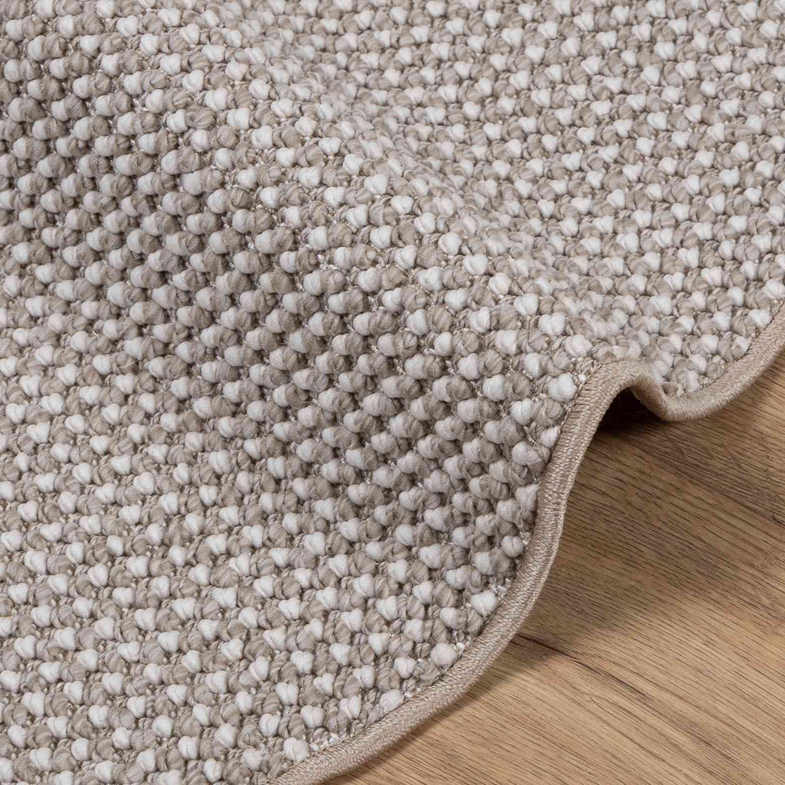 Tepisi za područja Kružni LUGO Krem i Taupe Ø 120 CM Poliester