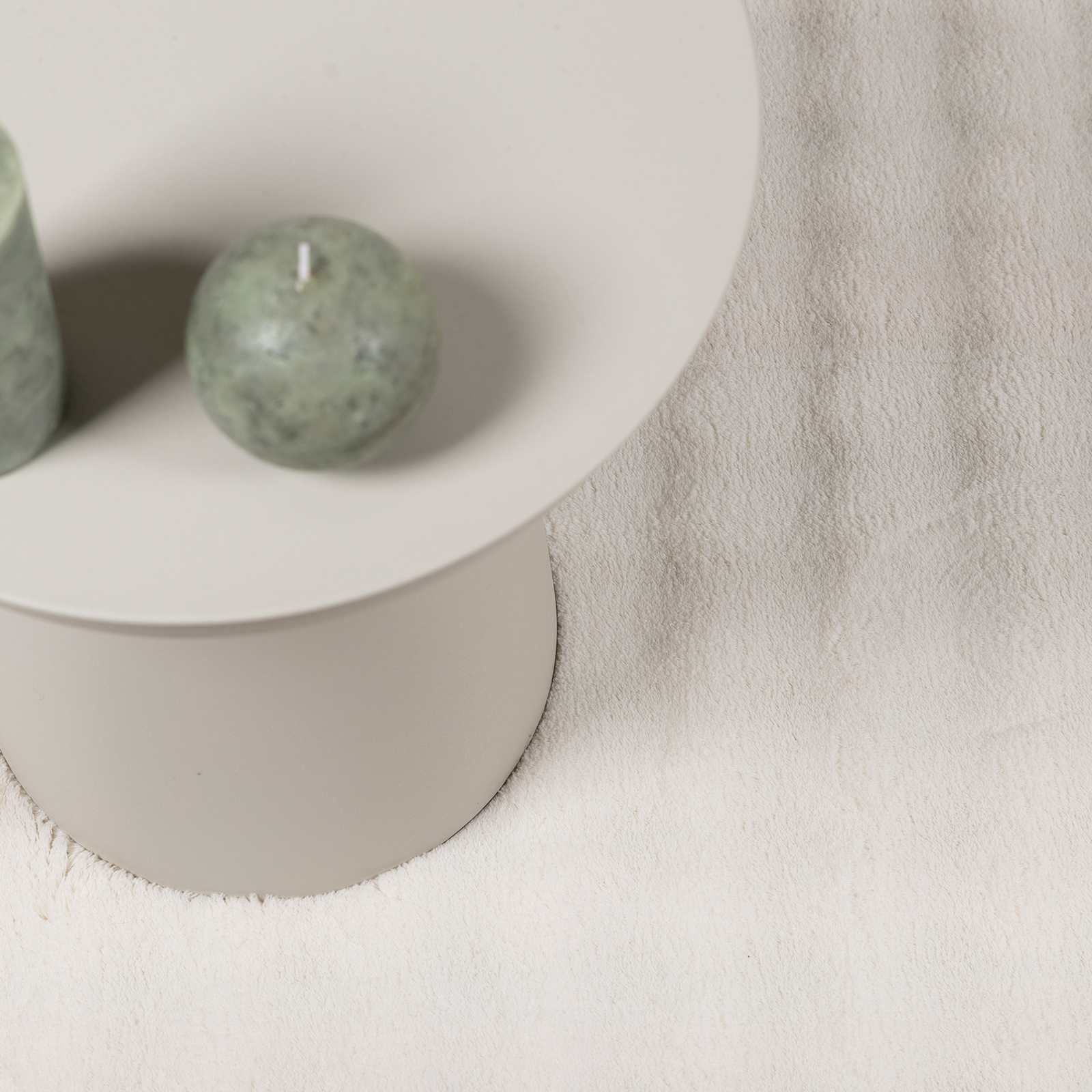 Tepisi za područja Kružni SIROLO Krema Ø 120 CM Poliester