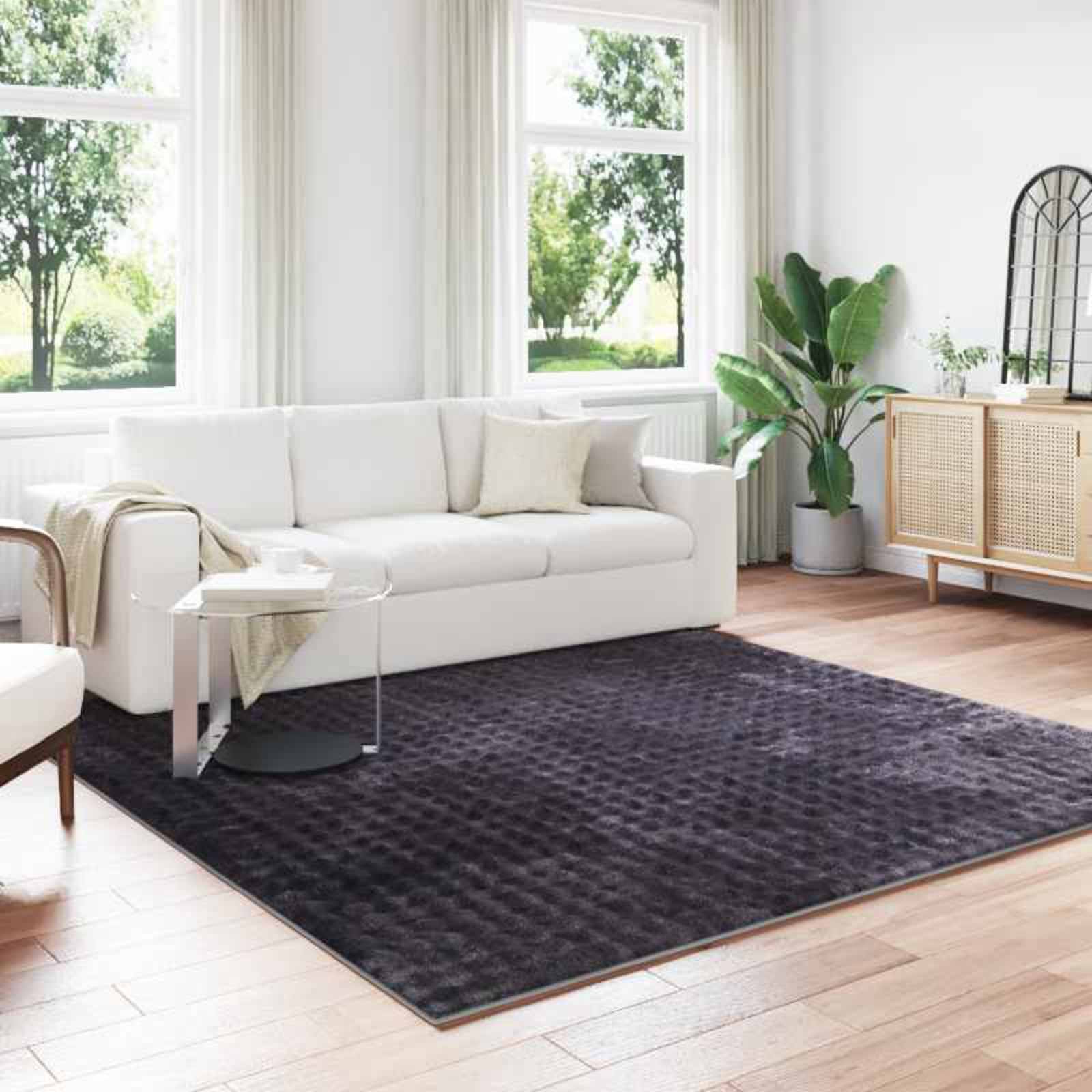 Tepisi za područja Četvrtasti SIROLO Bež 200 x 200 cm Poliester