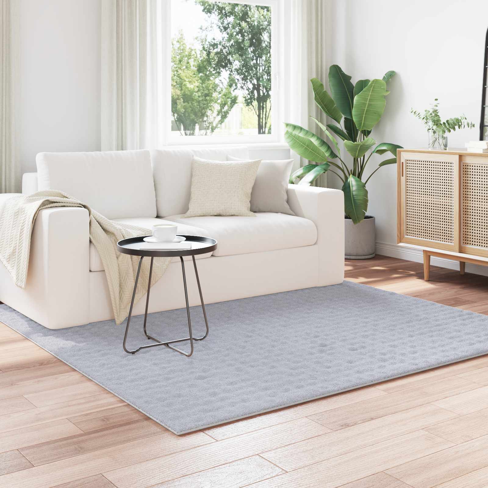 Tepisi za područja Četvrtasti SIROLO Sivi 200 x 200 cm