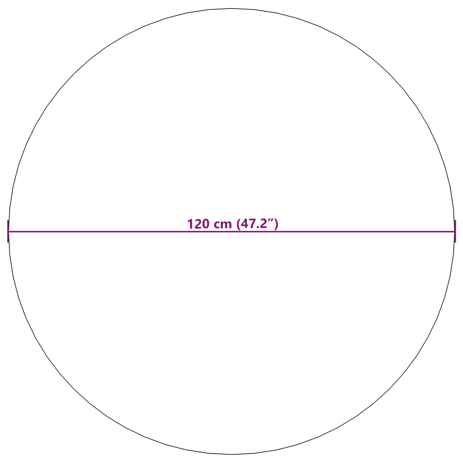 Tepisi za područja Kružni SIROLO Antracit Ø 120 CM Poliester