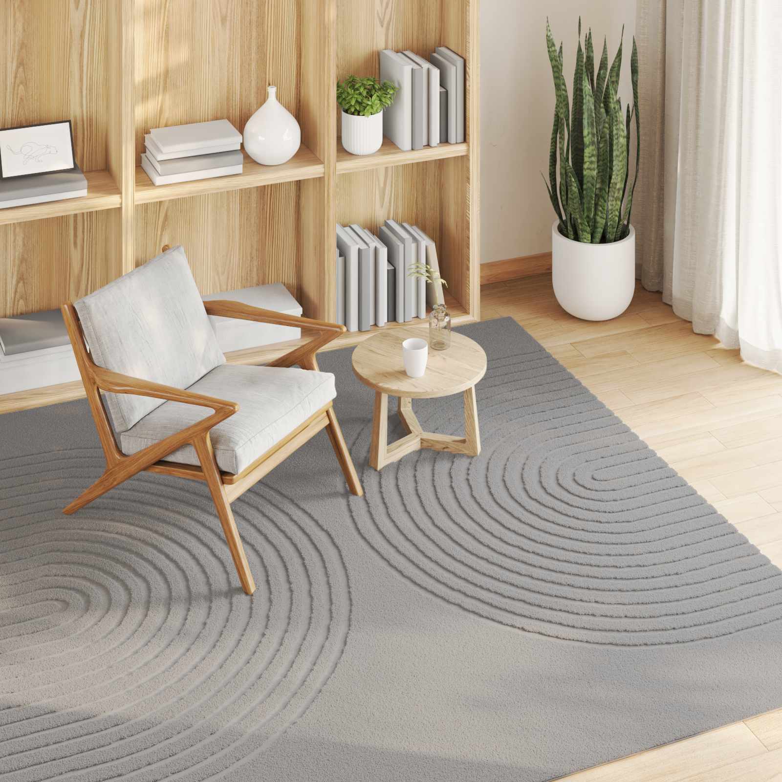 Tepisi za područja Četvrtasti GALATI Sivi 200 x 200 cm