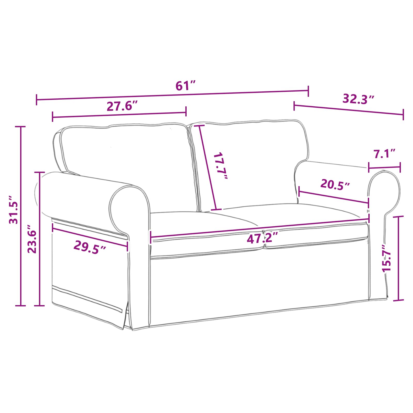 Set sofe 2 pcs Tamno siva 155 x 82 x 80 cm tkanina