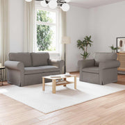 Set sofe 2 pcs Sivo-smeđa 155 x 82 x 80 cm tkanina