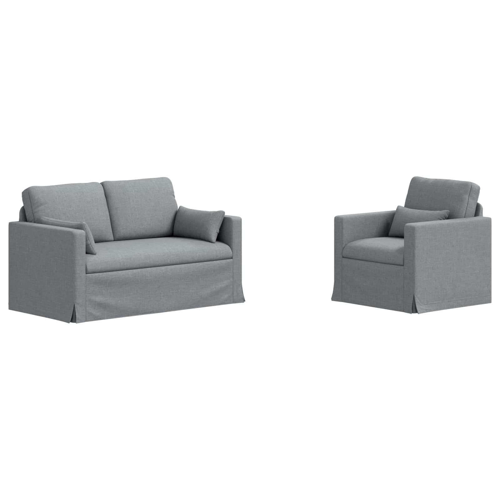 Set sofe 2 pcs Svijetlo siva 139 x 78 x 80 cm tkanina