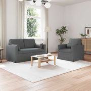 Set sofe 2 pcs Tamno siva 139 x 78 x 80 cm tkanina
