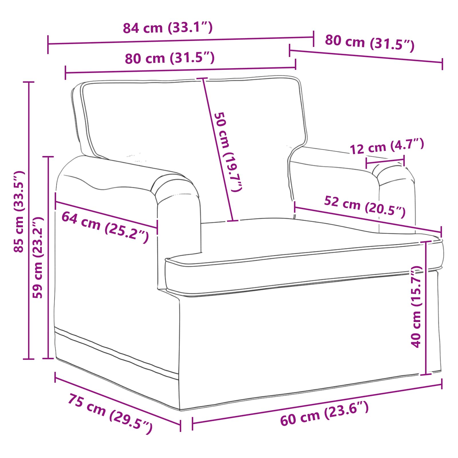 Set sofe 2 pcs Tamno siva 144 x 80 x 85 cm tkanina