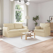 Set sofe 2 pcs Krema 162 x 80 x 85 cm tkanina