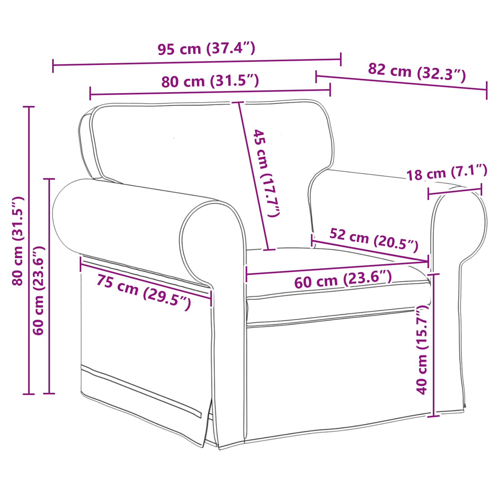 Set sofe 2 pcs Tamnozelena 215 x 82 x 80 cm tkanina