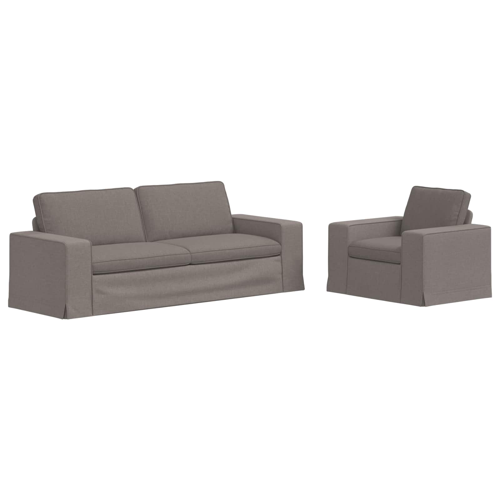 Set sofe 2 pcs Sivo-smeđa 222 x 80 x 82 cm tkanina