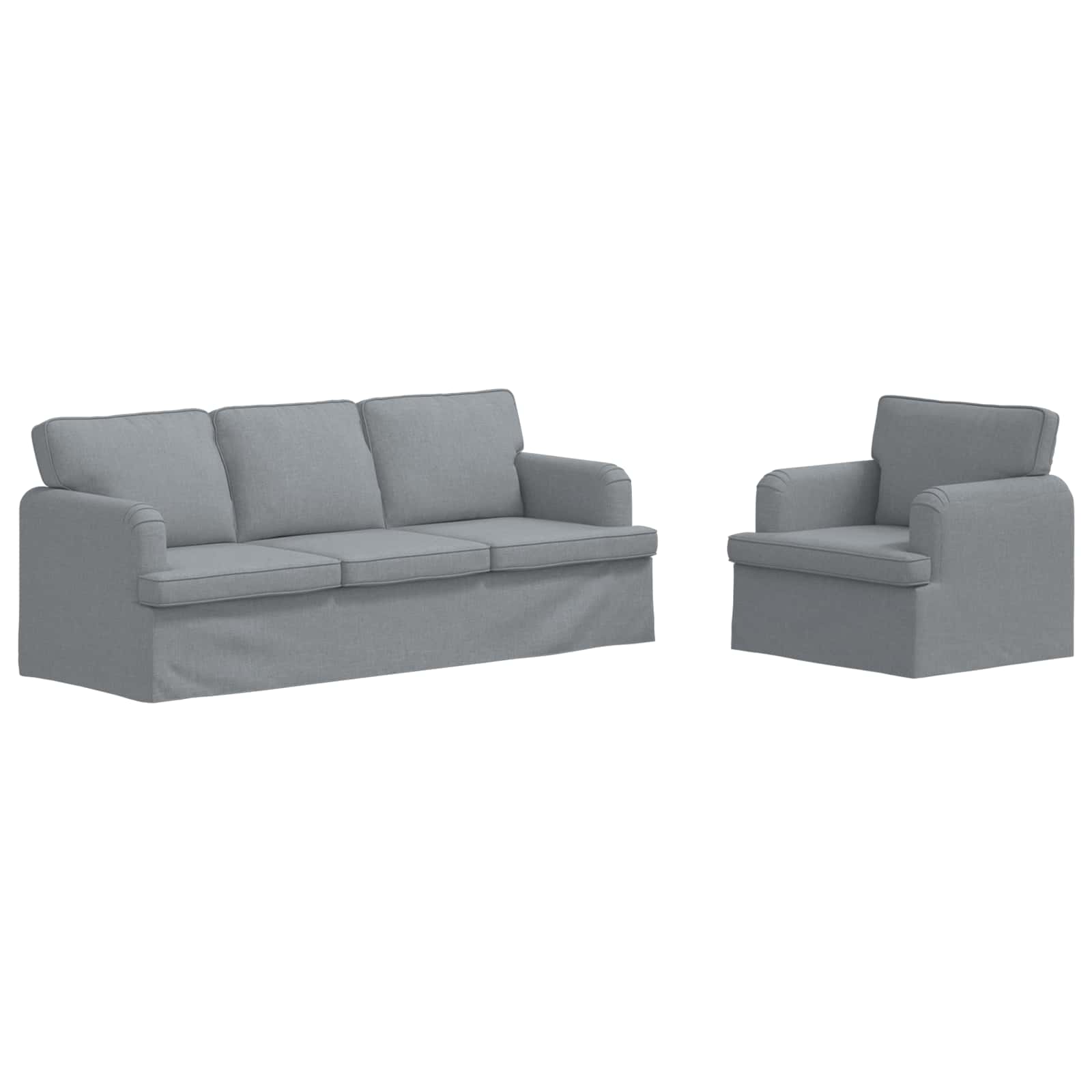 Set sofe 2 pcs Svijetlo siva 201 x 80 x 85 cm tkanina
