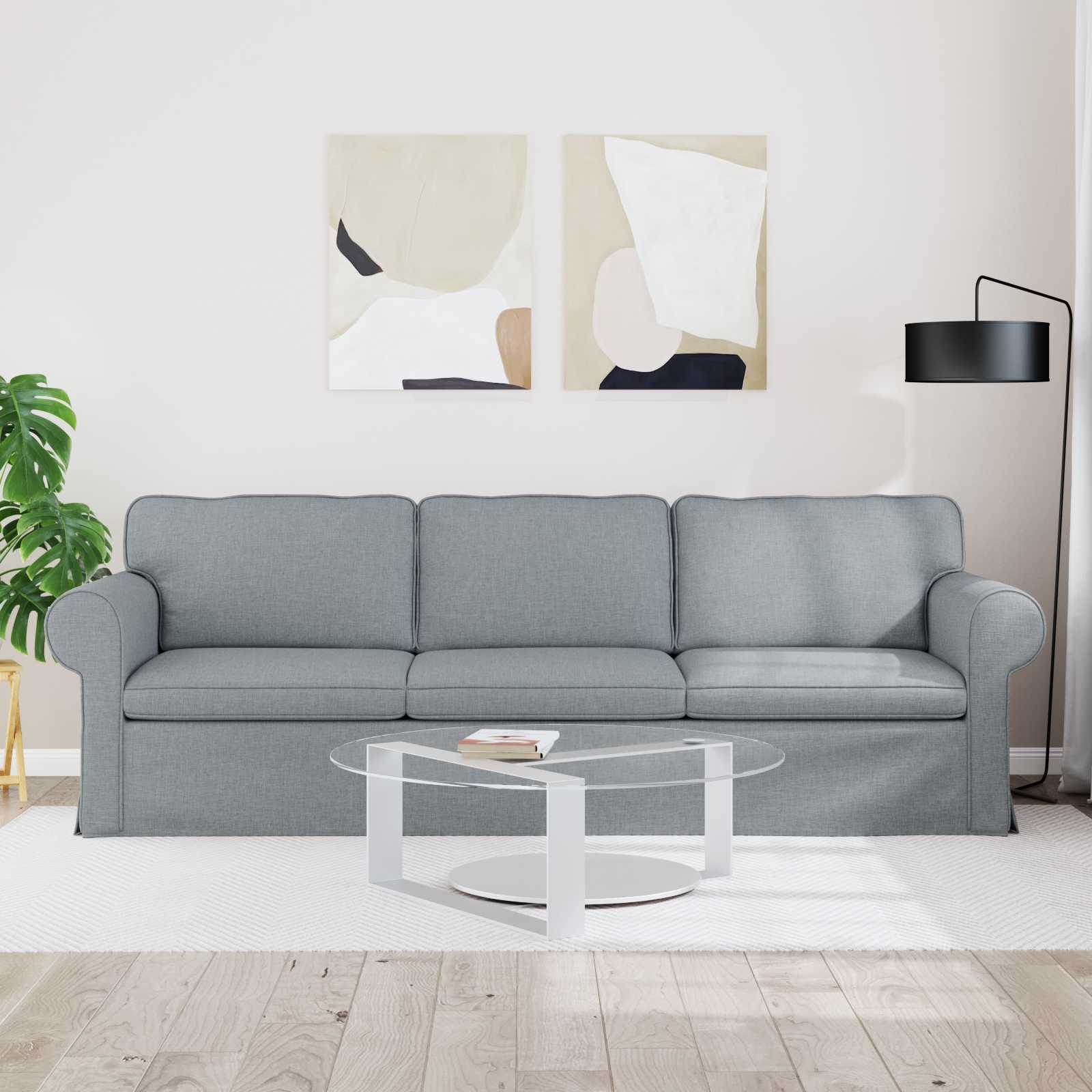 Sofa Svijetlo siva 245 x 82 x 80 cm tkanina
