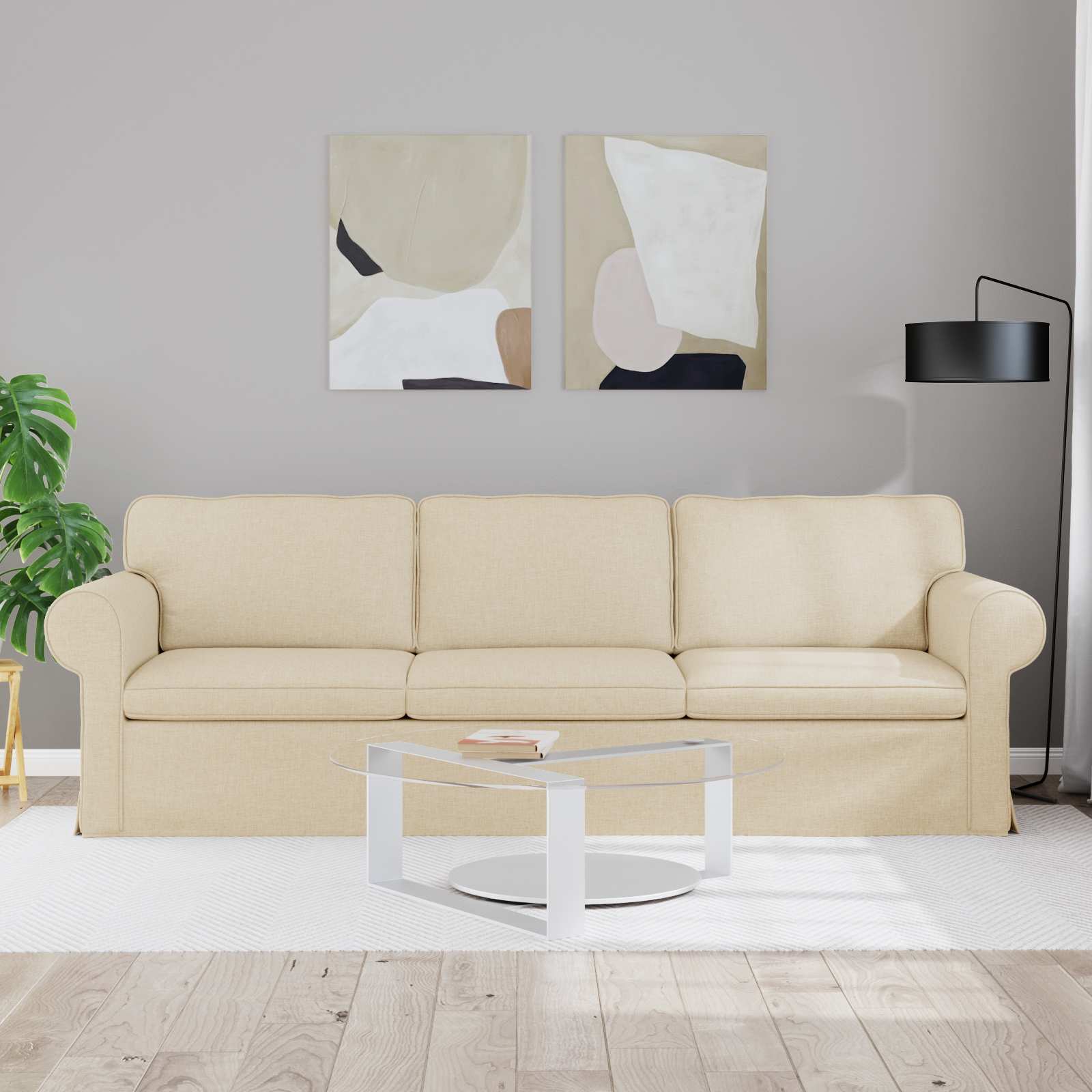 Sofa Krema 245 x 82 x 80 cm tkanina