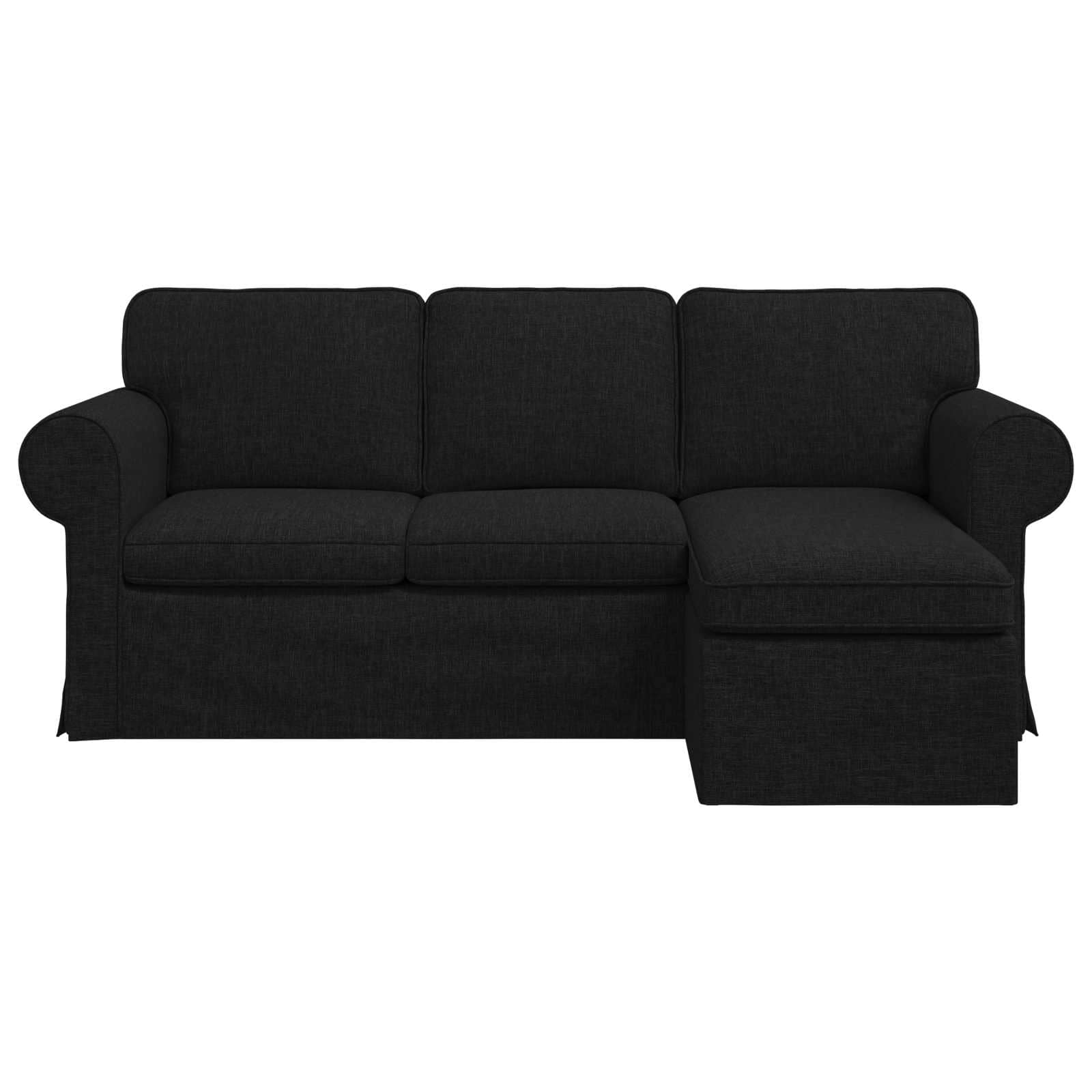 Sofa Crna 195 x 138 x 80 cm tkanina