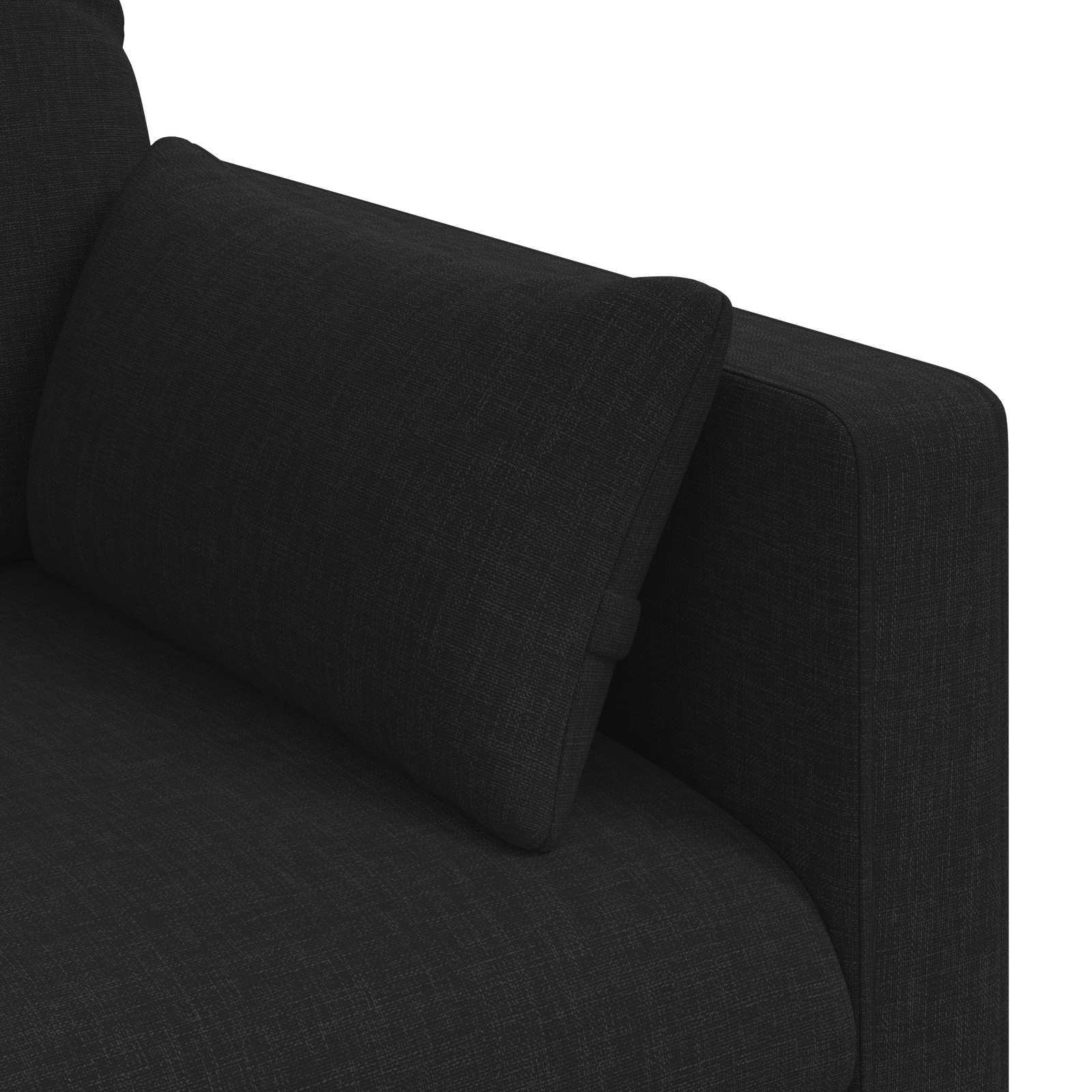 Sofa Crna 198 x 78 x 80 cm tkanina