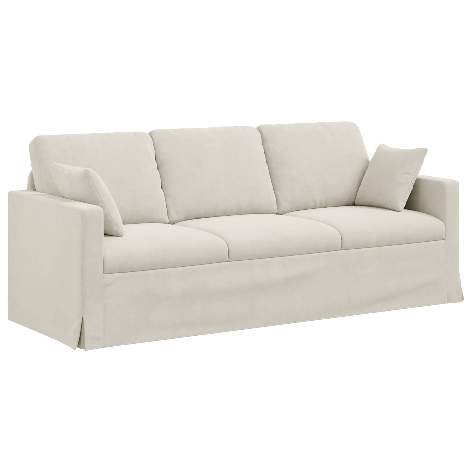 Sofa Krema 198 x 78 x 80 cm Baršun