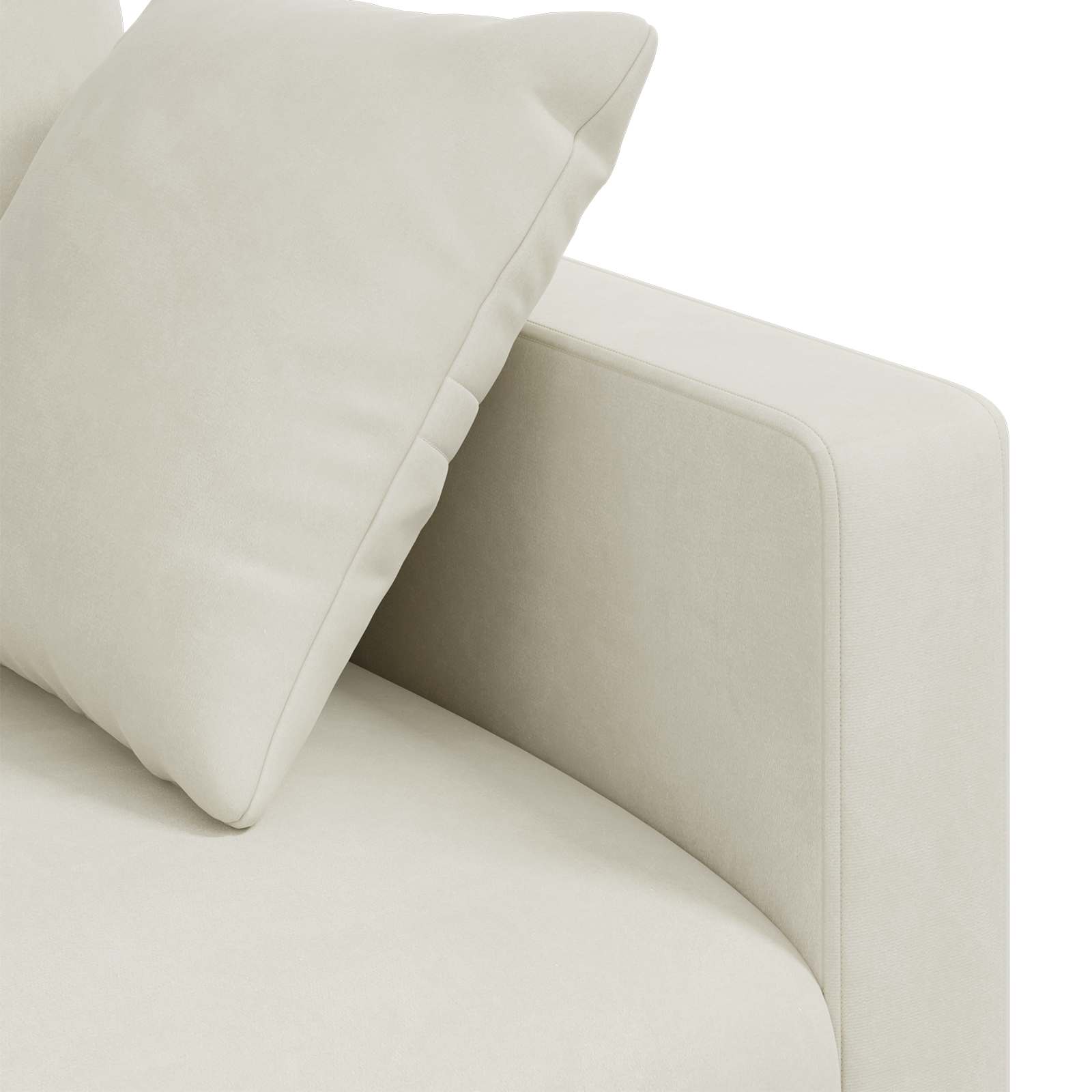 Sofa Krema 228 x 78 x 80 cm Baršun