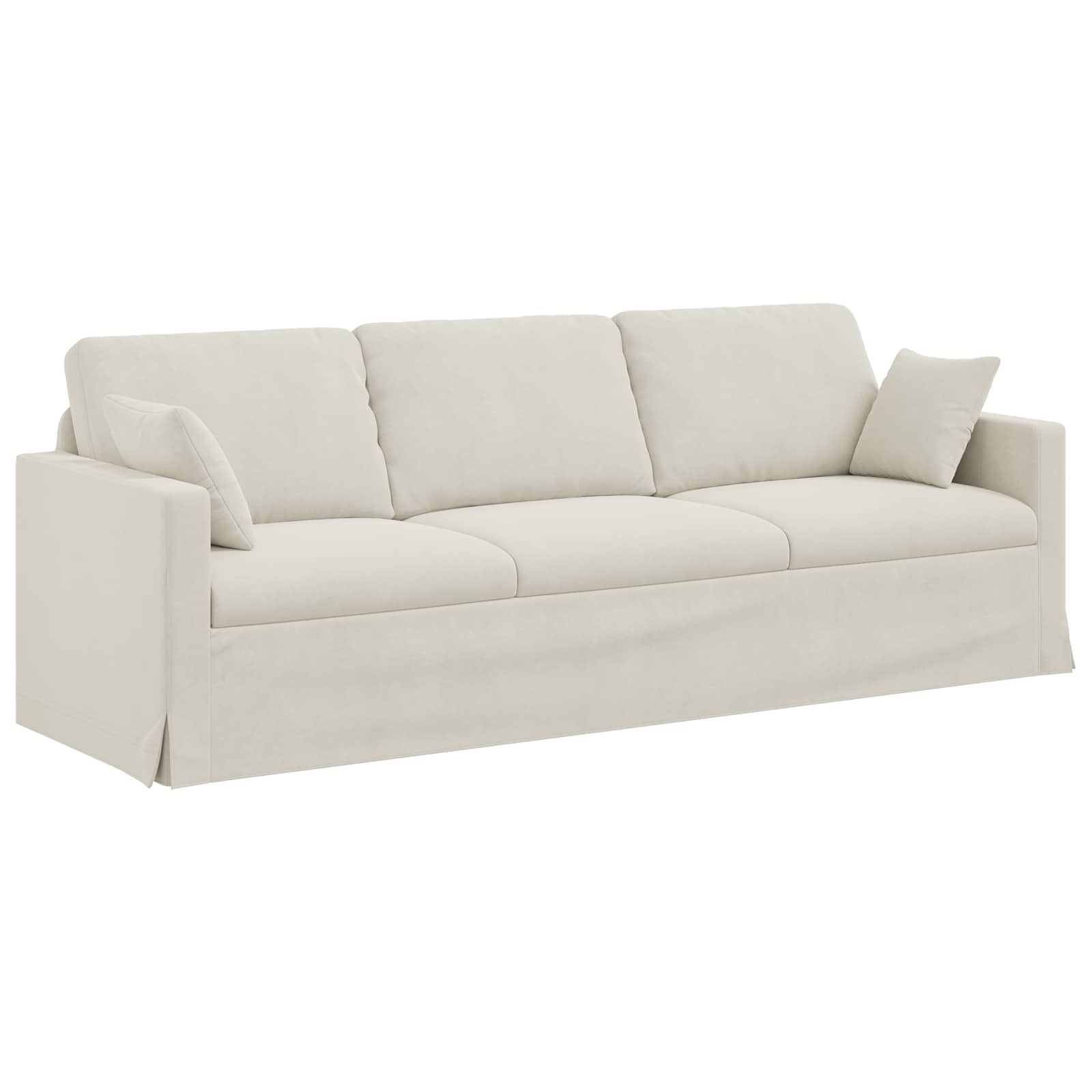 Sofa Krema 228 x 78 x 80 cm Baršun