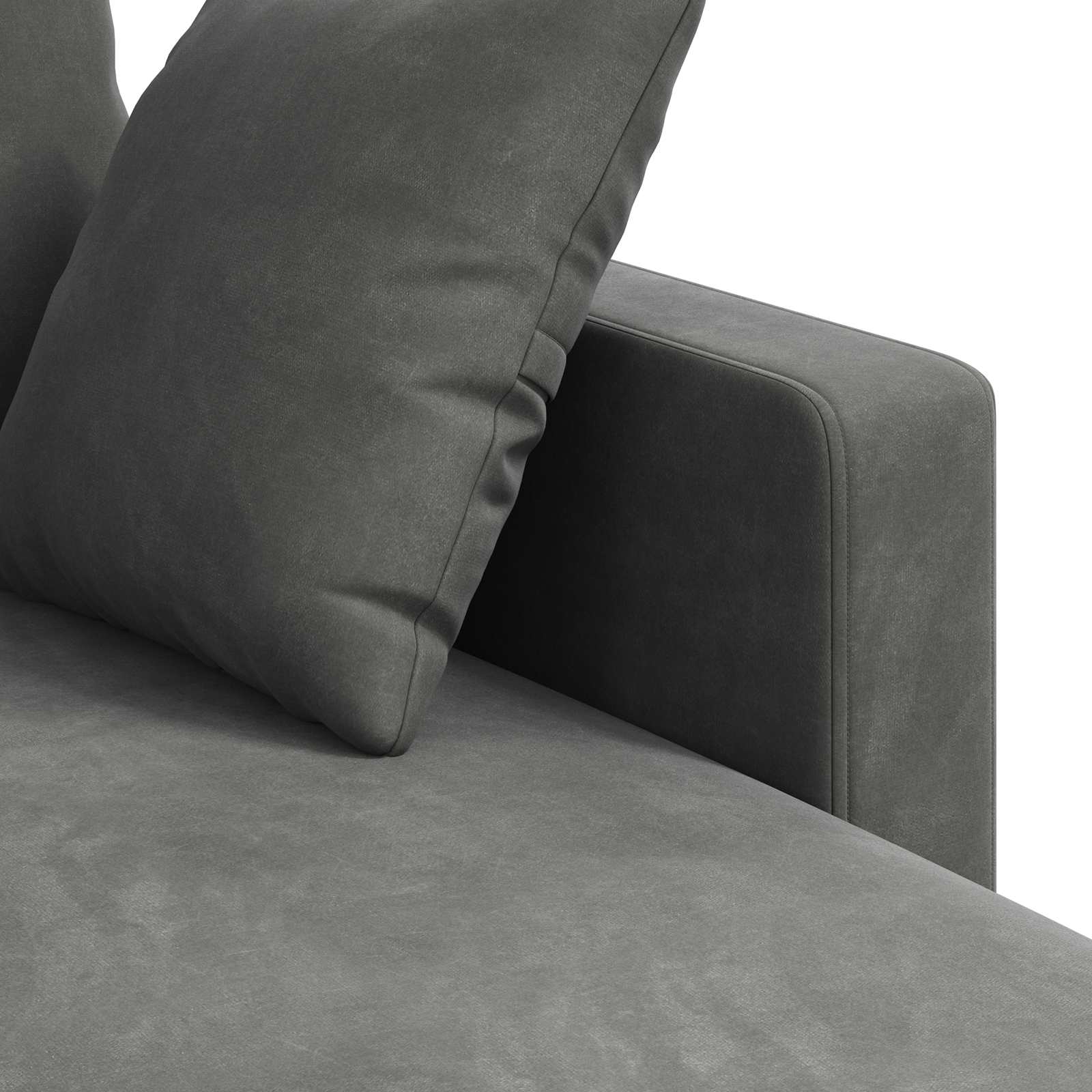 Sofa Tamno siva 178 x 134 x 80 cm Baršun