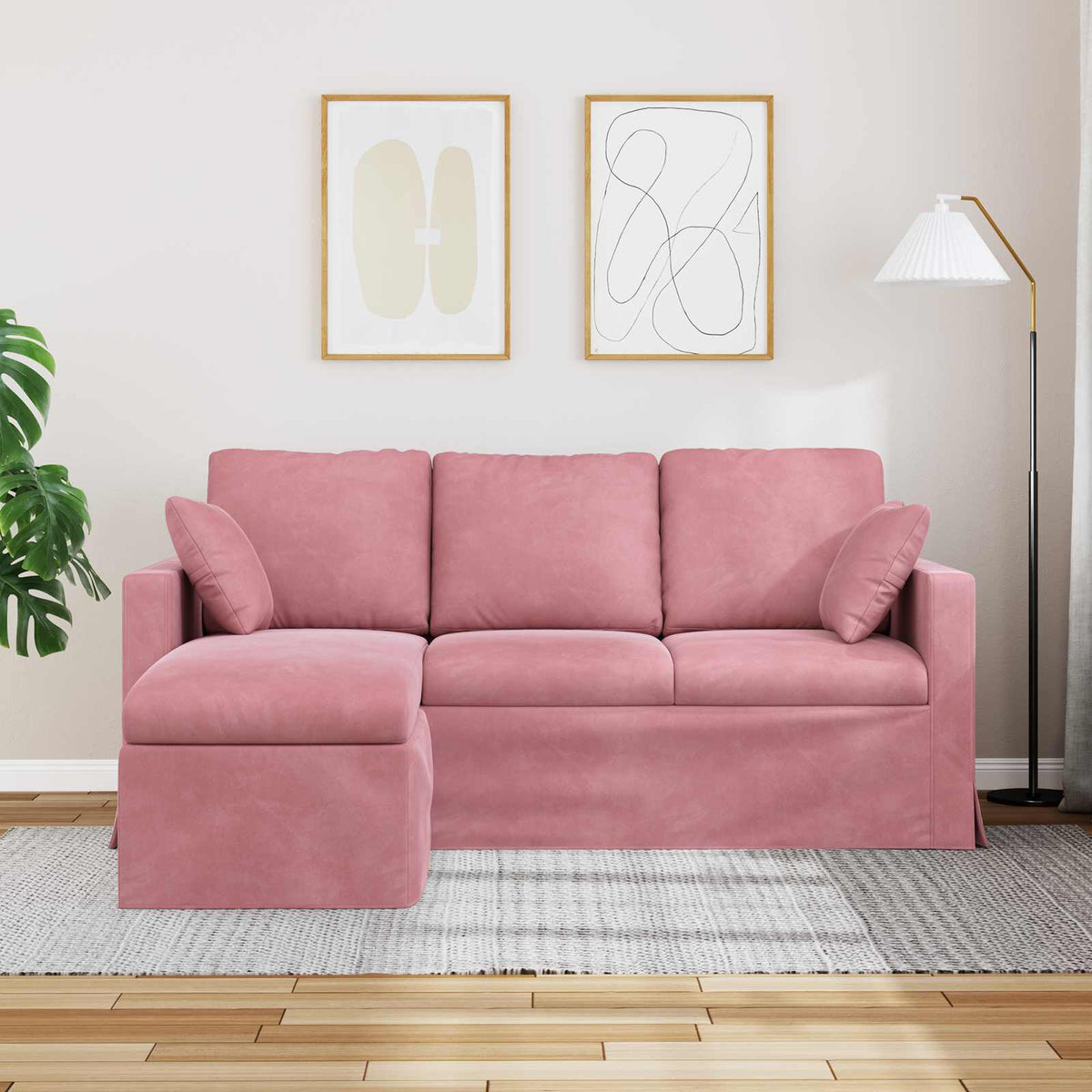 Sofa Ružičasta 178 x 134 x 80 cm Baršun