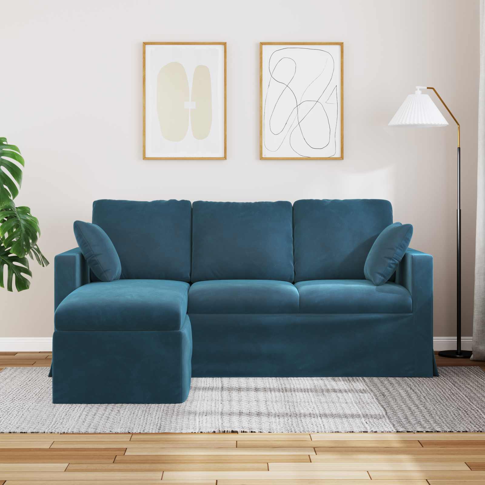 Sofa Plava 178 x 134 x 80 cm Baršun