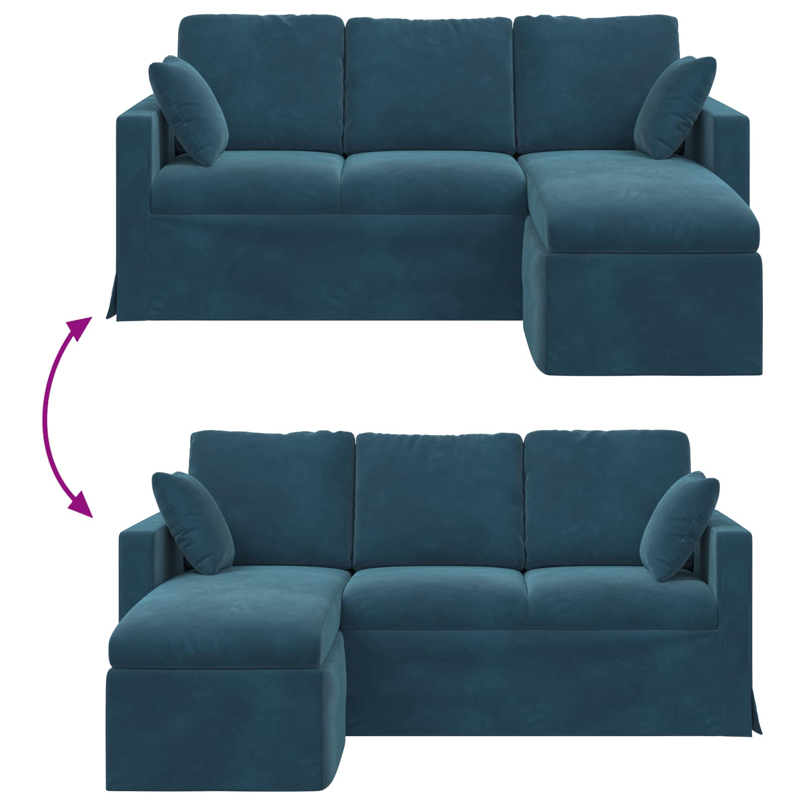 Sofa Plava 178 x 134 x 80 cm Baršun