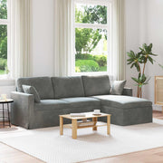 Sofa Tamno siva 228 x 134 x 80 cm Baršun