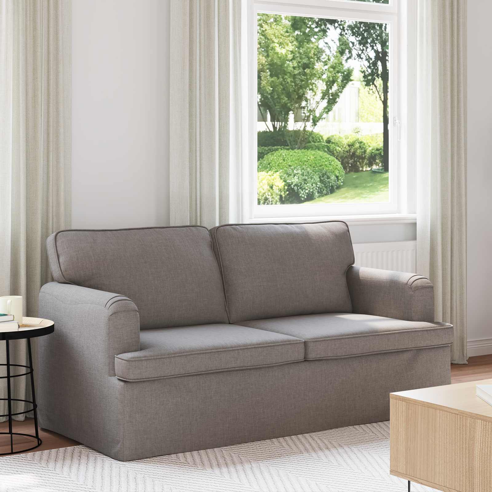 Sofa Sivo-smeđa 162 x 80 x 85 cm tkanina