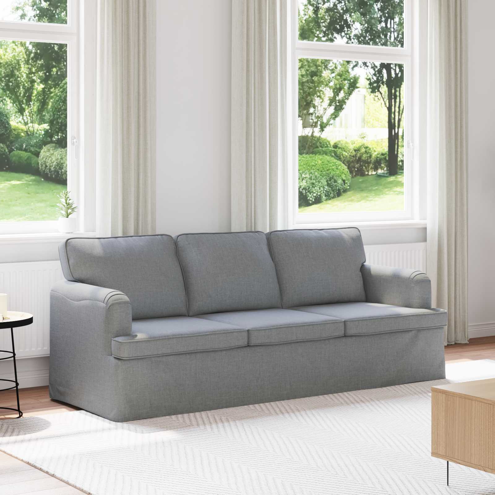 Sofa Svijetlo siva 201 x 80 x 85 cm tkanina