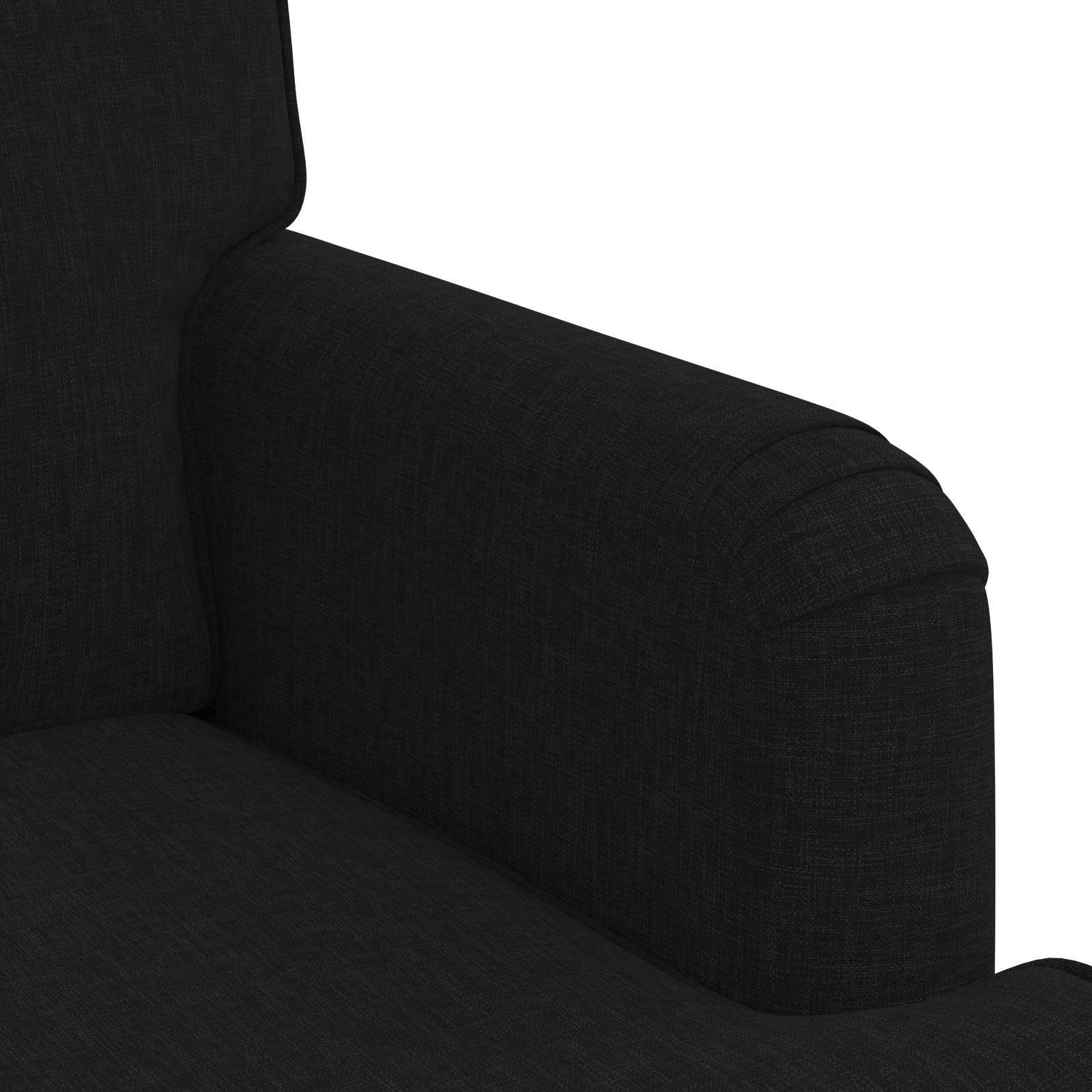 Sofa Crna 201 x 80 x 85 cm tkanina