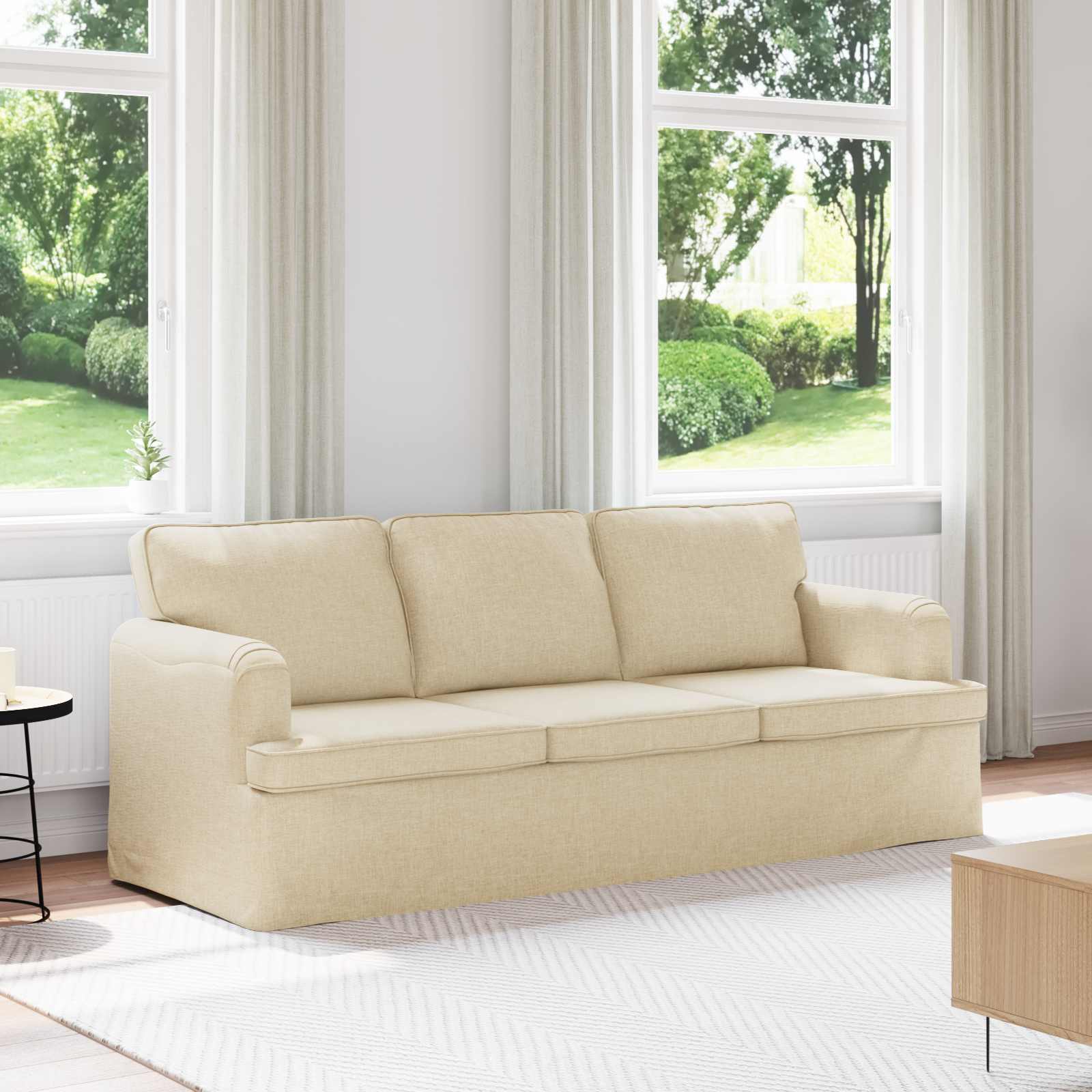 Sofa Krema 201 x 80 x 85 cm tkanina