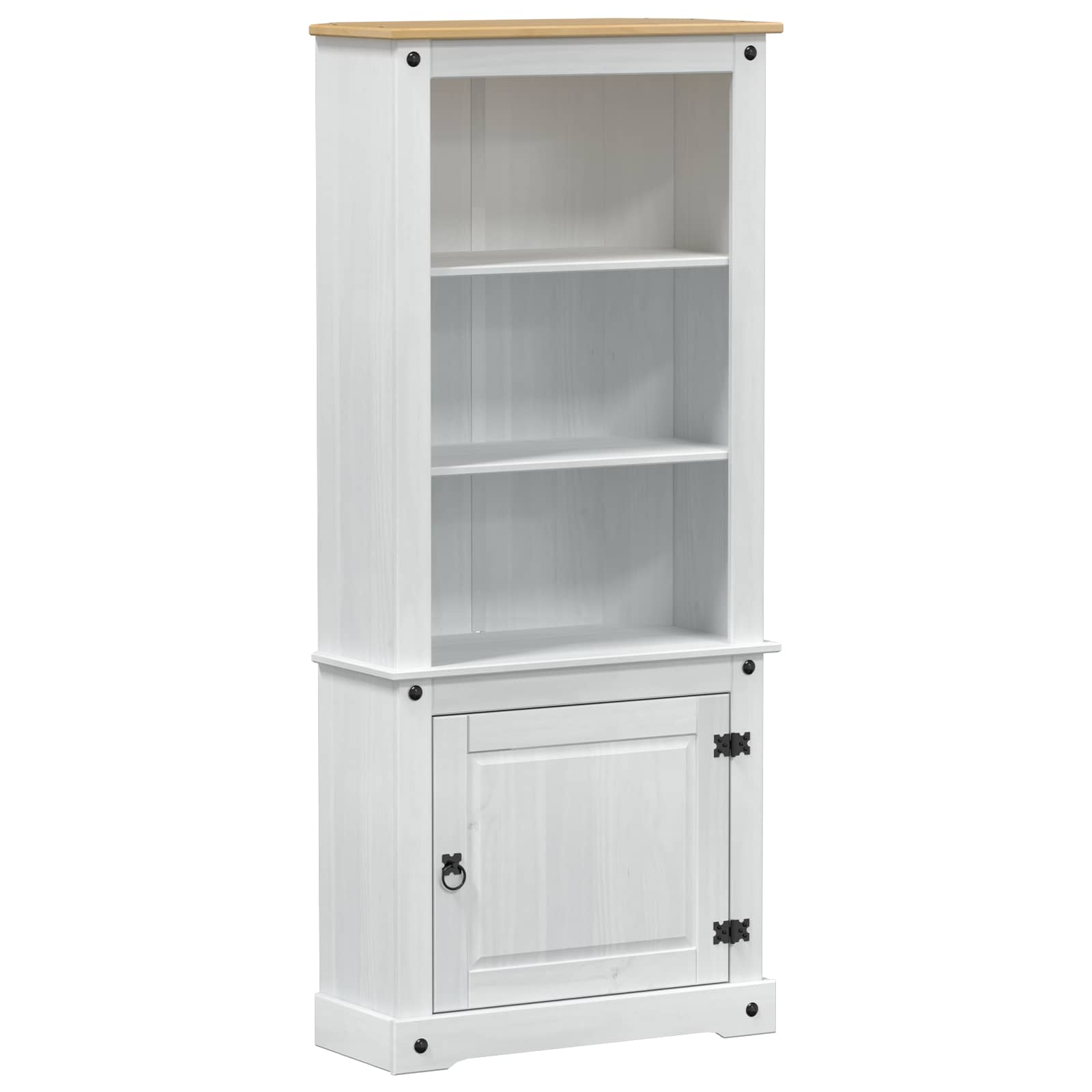 Highboard Bijelo 74 x 38 x 170 cm Čvrsto borovo drvo