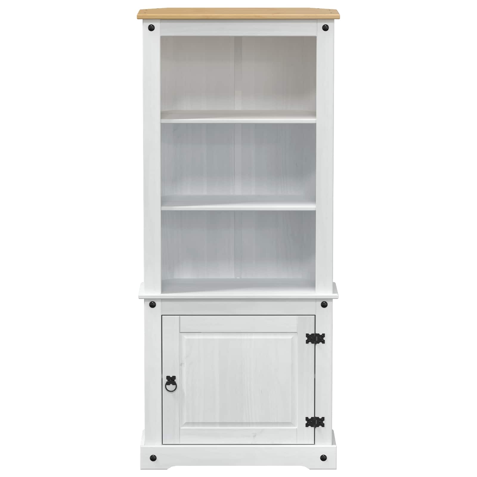 Highboard Bijelo 74 x 38 x 170 cm Čvrsto borovo drvo