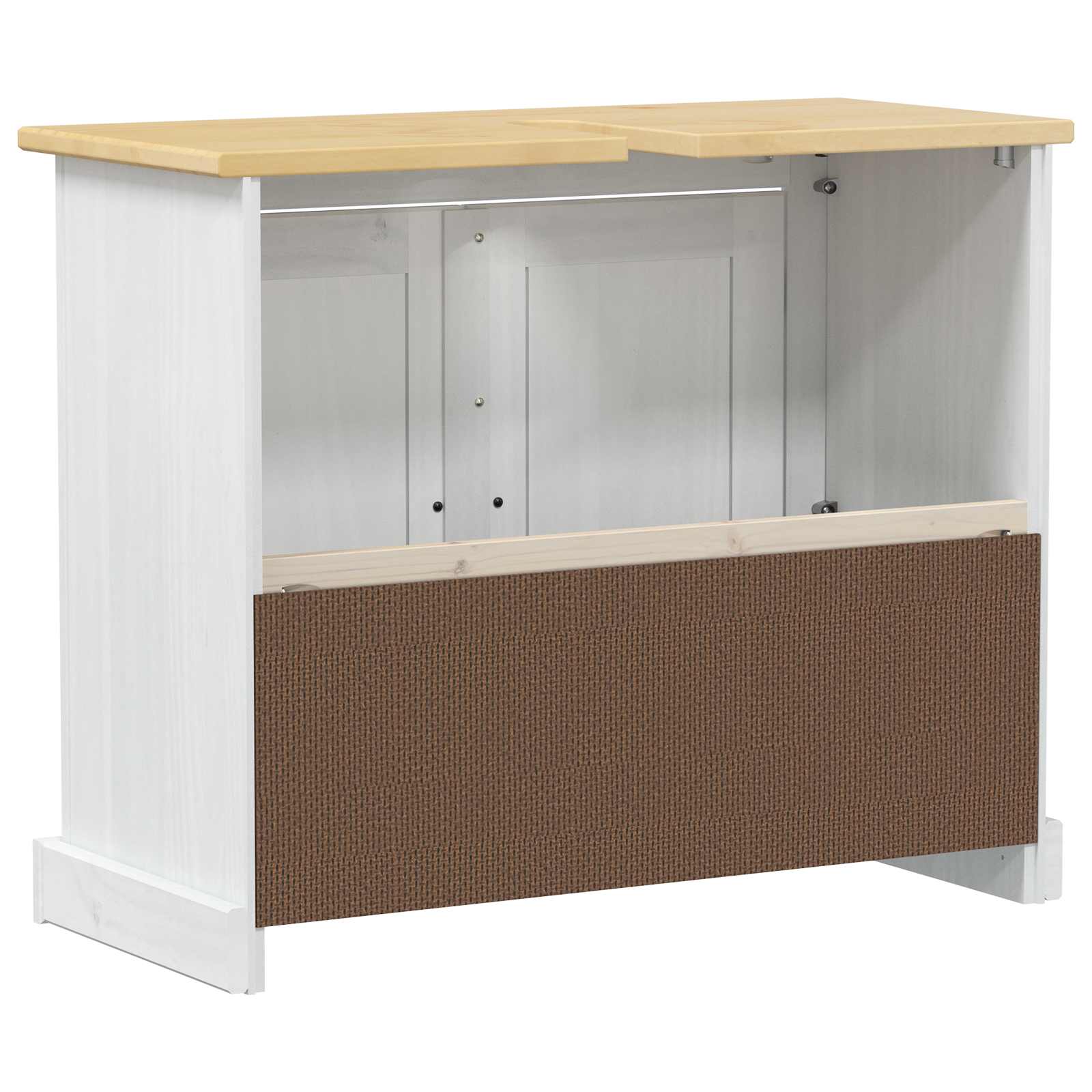 Ormarić za umivaonik Bijelo 73 x 33 x 60 cm Čvrsto borovo drvo