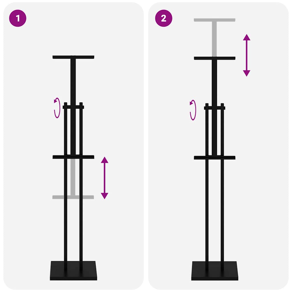 Stalci za sajmove Crna 26,5 x 26,5 x 150 cm Čelik