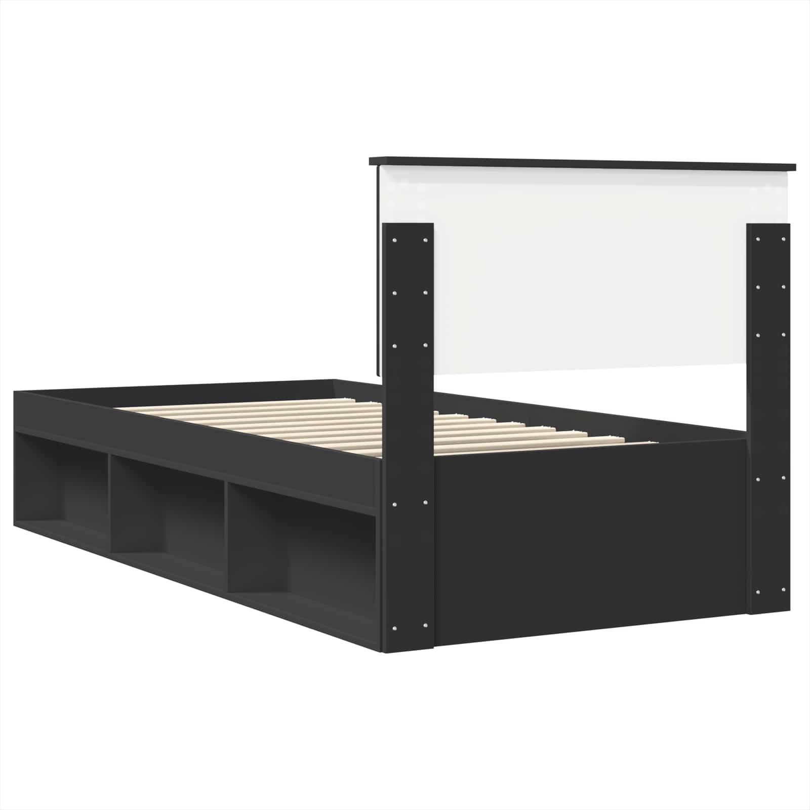 Krevetna konstrukcija Crna 100 x 200 cm Konstruirano drvo