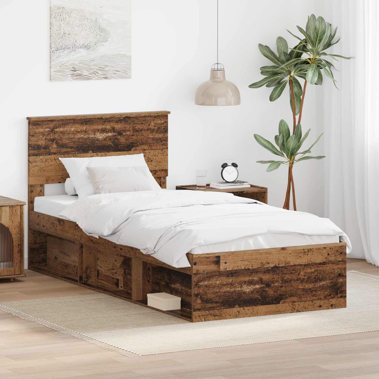 Krevetna konstrukcija Staro drvo 90 x 200 cm Konstruirano drvo