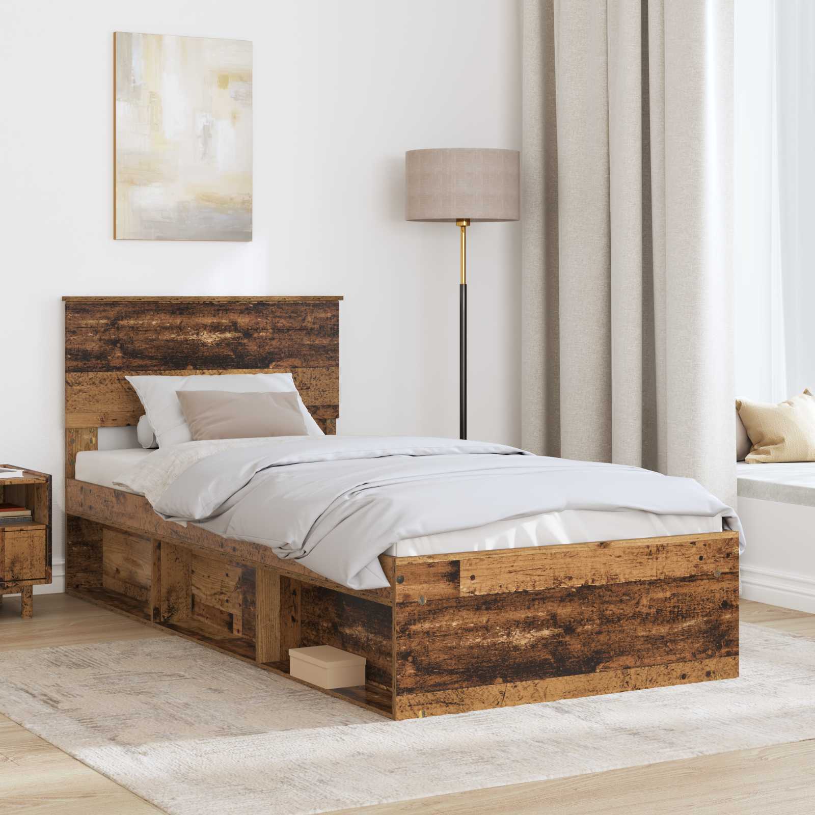 Krevetna konstrukcija Staro drvo 90 x 200 cm Konstruirano drvo