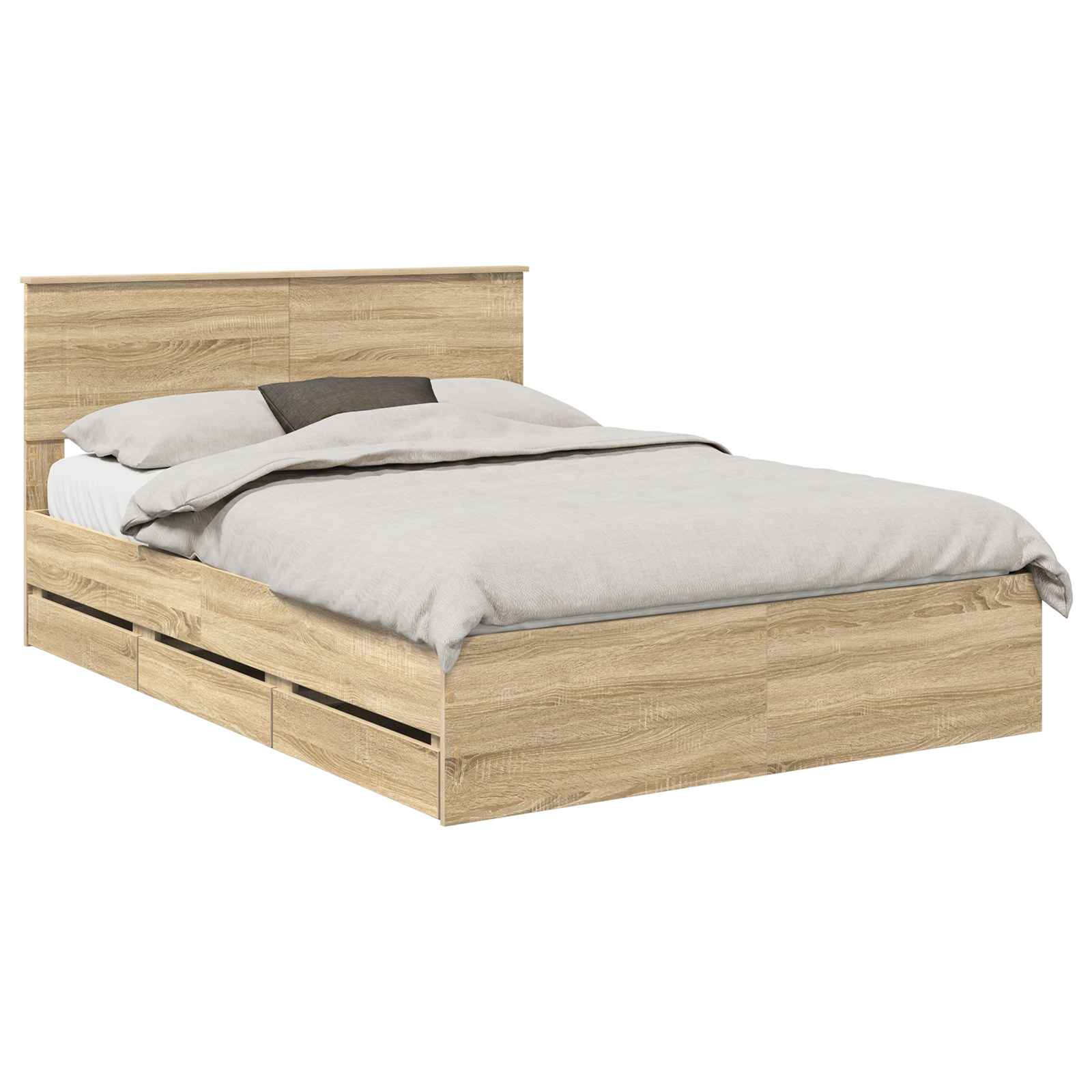 Krevetna konstrukcija s ladicama Sonoma hrast 150 x 200 cm