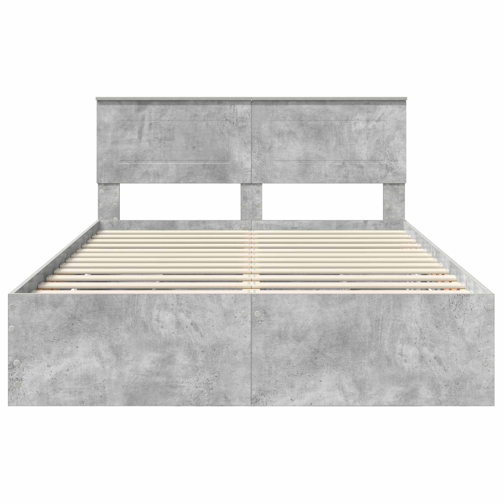 Krevetna konstrukcija s ladicama Betonski sivi 140 x 190 cm