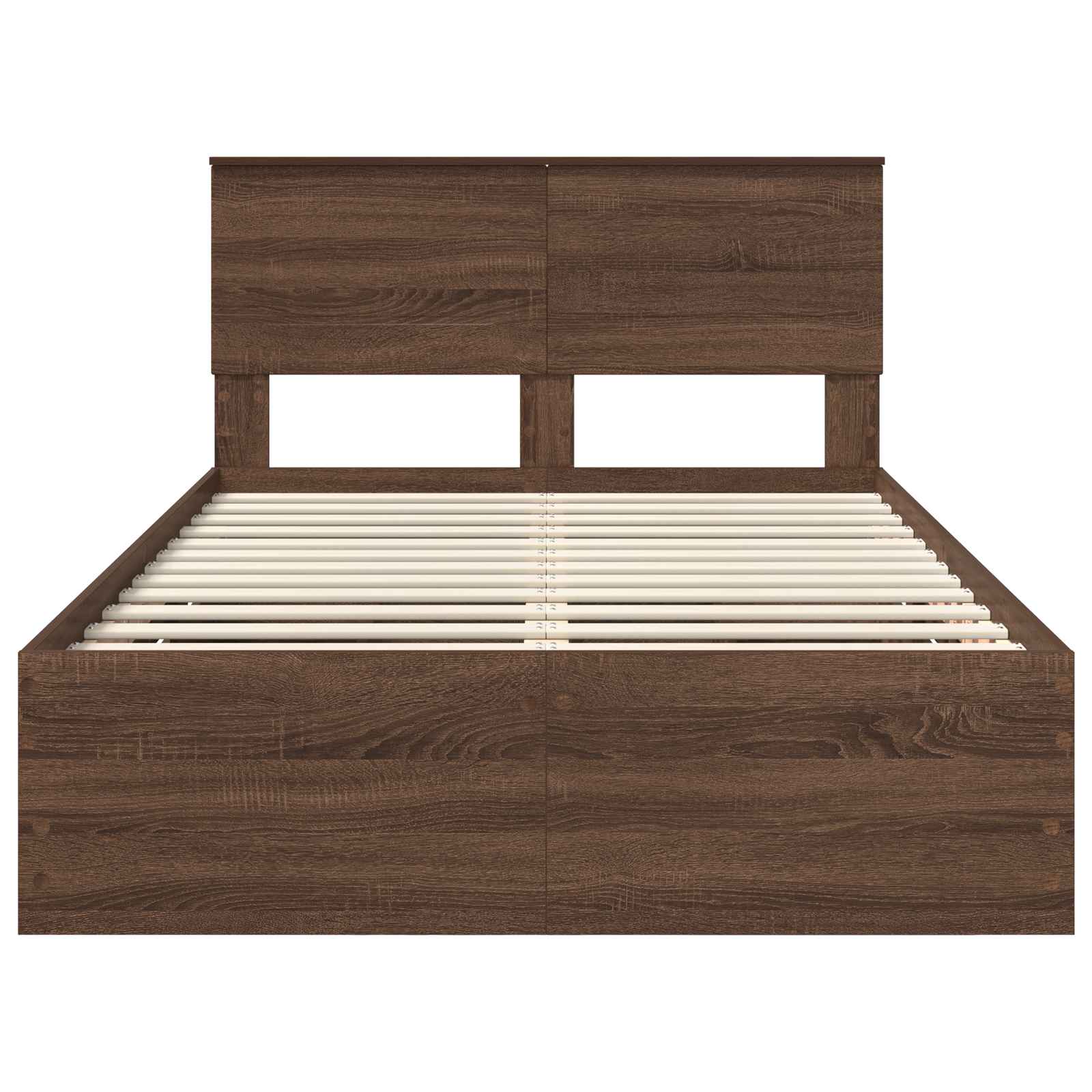 Krevetna konstrukcija Smeđi hrast 135 x 190 cm Inženjersko Drvo