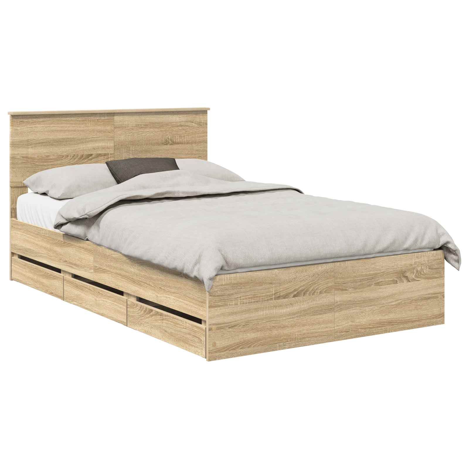 Krevetna konstrukcija s ladicama Sonoma hrast 120 x 190 cm