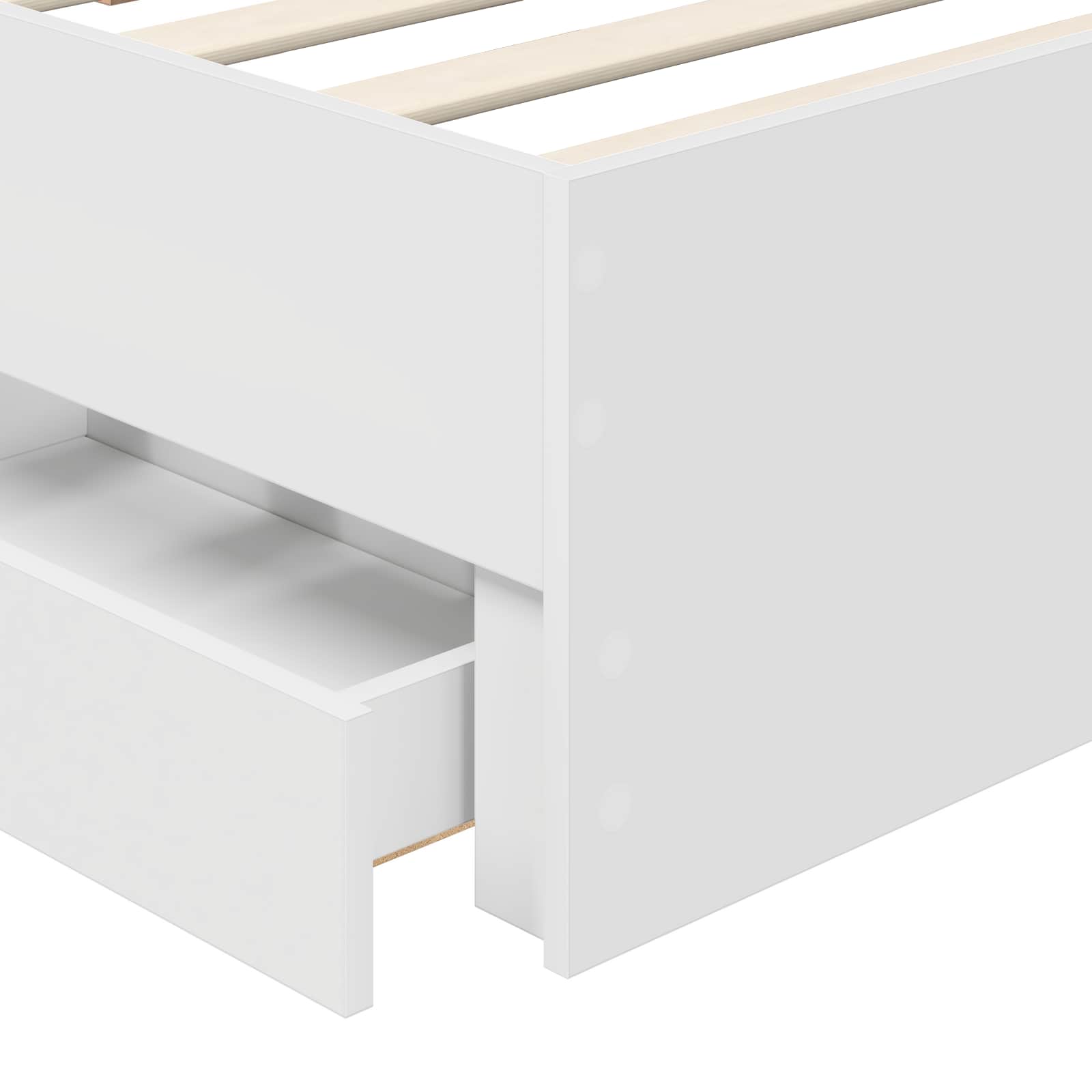 Krevetna konstrukcija Bijelo 90 x 190 cm Inženjersko Drvo