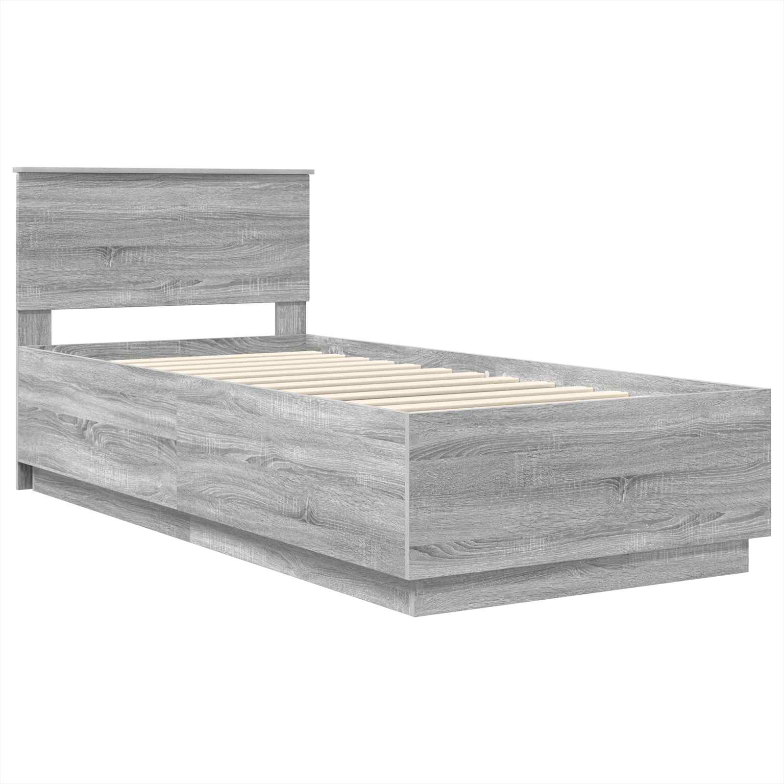 Krevetna konstrukcija Siva Sonoma 70 x 190 cm Konstruirano drvo